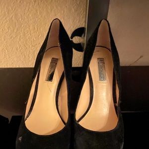INC International Concepts Women's Anton Velvet Platform Pumps black  8.5